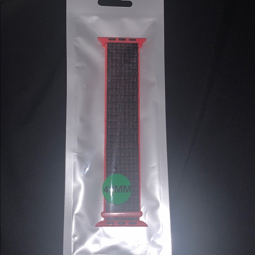 Velcro Apple Watch Band RED&BLACK **NEW**